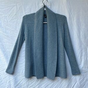 Saks Fifth Avenue Blue Cashmere Open Cardigan SzXS